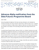 Screenshot of Data Futures Alpha phase email sent to Accountable officers 