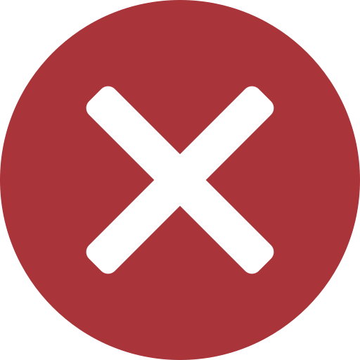 A red cross icon.