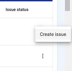 Image of how to create an issue for IMS