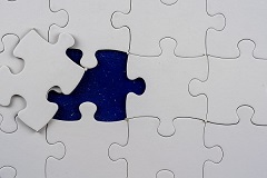 Jigsaw with a missing piece