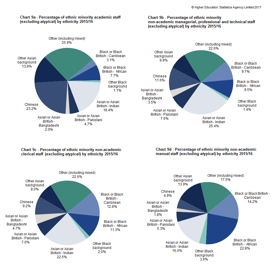 Chart 9 series - Ethnicity of staff 2015/16